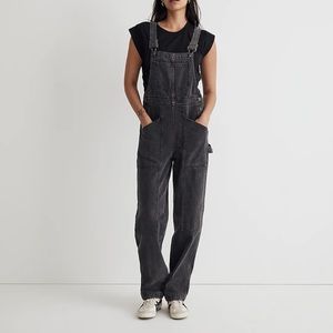 NWT, Madewell, Denim Oversized Carpenter Overalls, XS, color Hartwell Wash